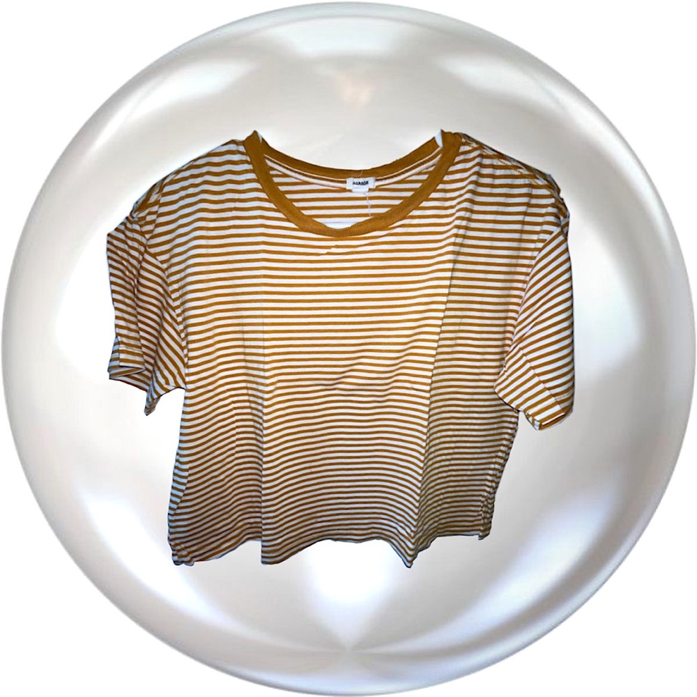 Garage stripped crop top